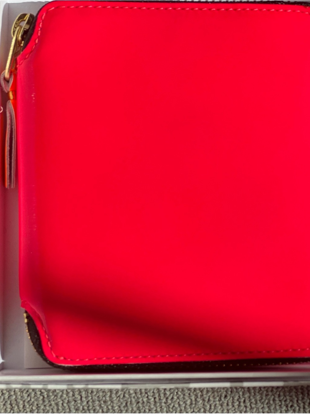 Comme des Garcons Neon color Block Zip Around Wallet